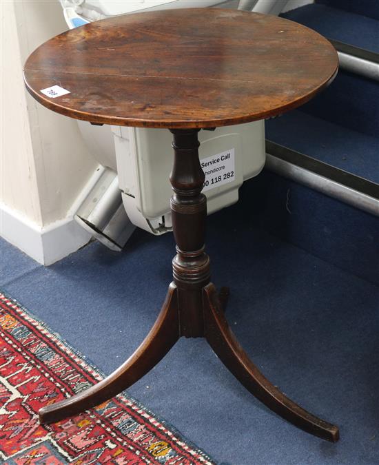 A Regency oak tripod wine table, W.52cm